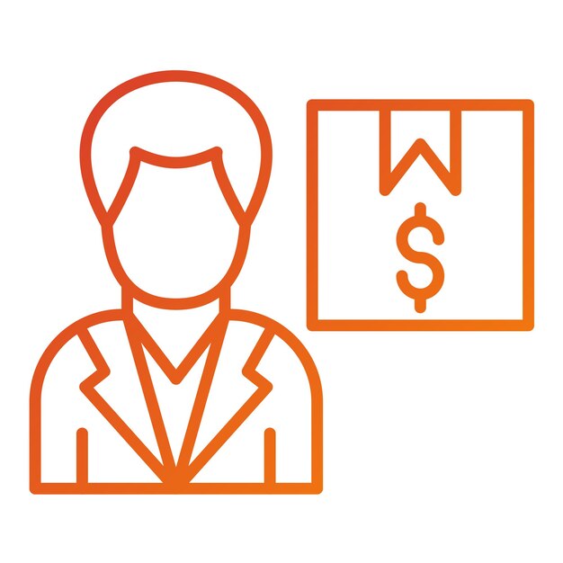 Diseño vectorial Estilo del icono de propiedad del producto