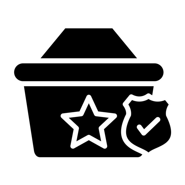 Diseño vectorial Estilo del icono de protección del comprador
