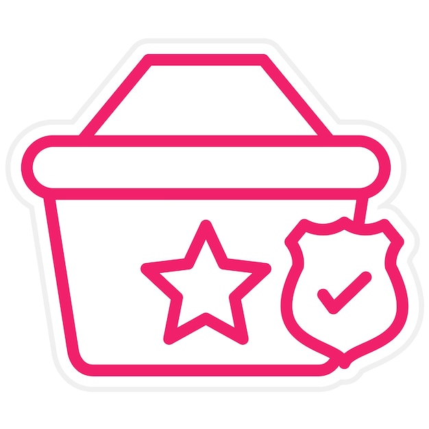 Diseño vectorial Estilo del icono de protección del comprador