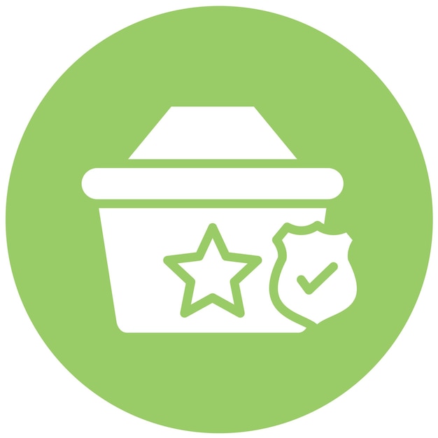 Diseño vectorial Estilo del icono de protección del comprador