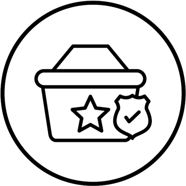 Diseño vectorial Estilo del icono de protección del comprador