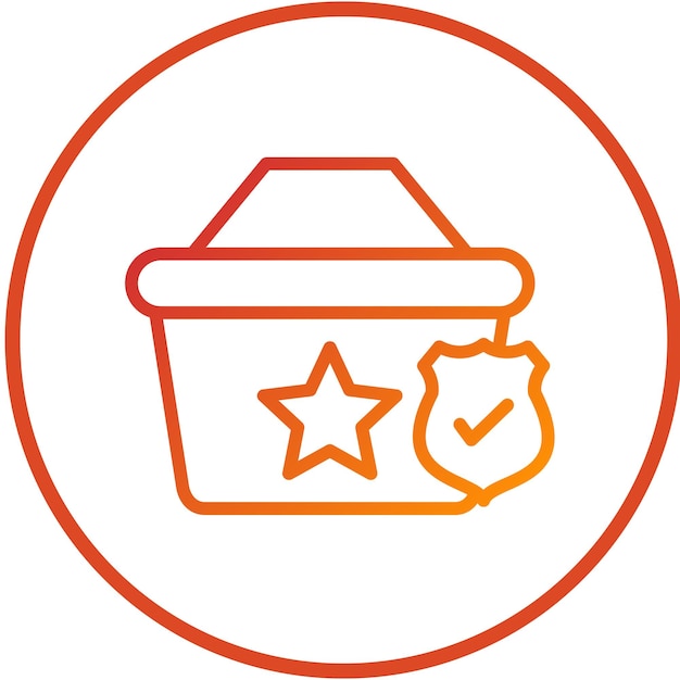 Diseño vectorial Estilo del icono de protección del comprador
