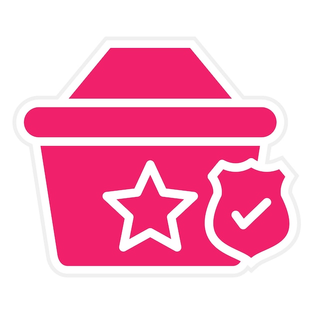 Diseño vectorial Estilo del icono de protección del comprador