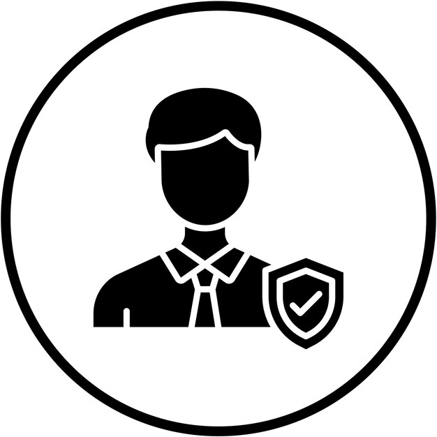 Diseño vectorial Estilo del icono de protección del consumidor