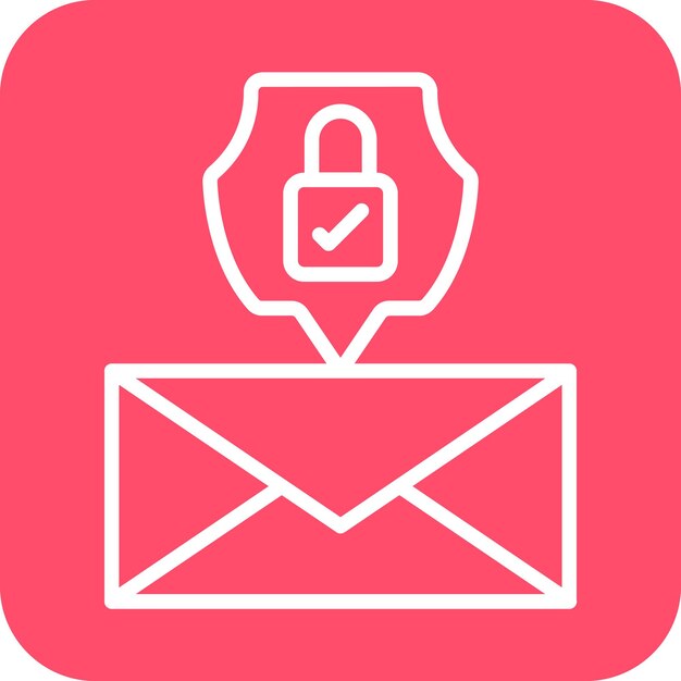 Diseño vectorial Estilo del icono de protección de correo electrónico