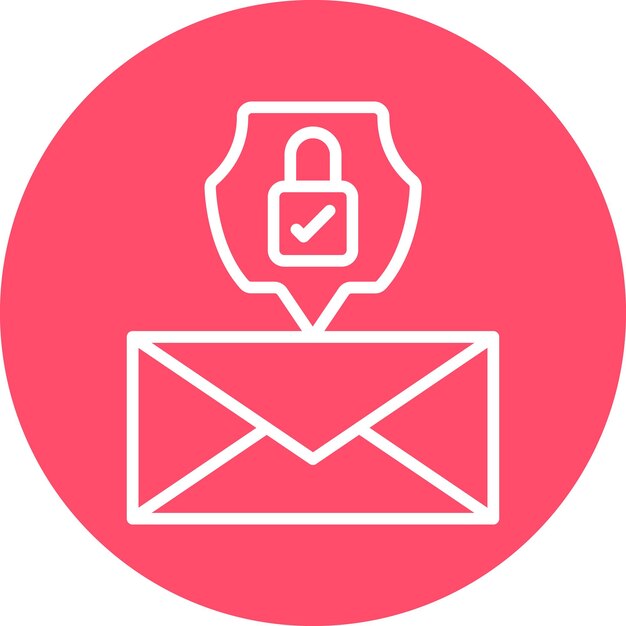 Diseño vectorial Estilo del icono de protección de correo electrónico