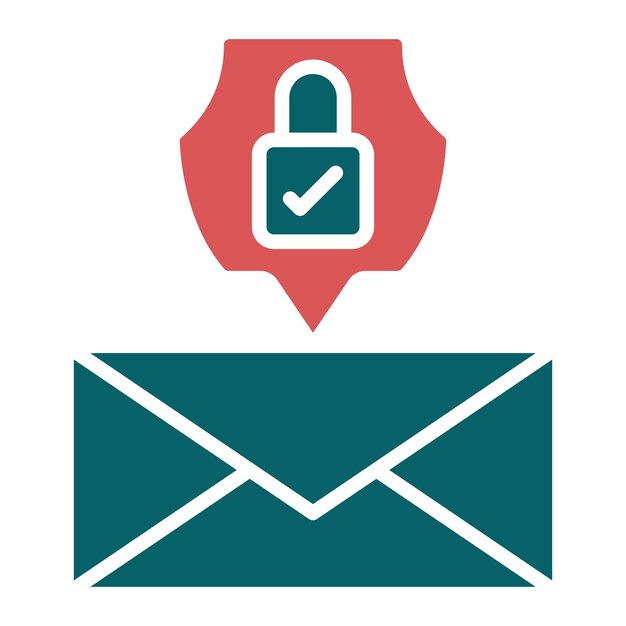 Diseño vectorial Estilo del icono de protección de correo electrónico
