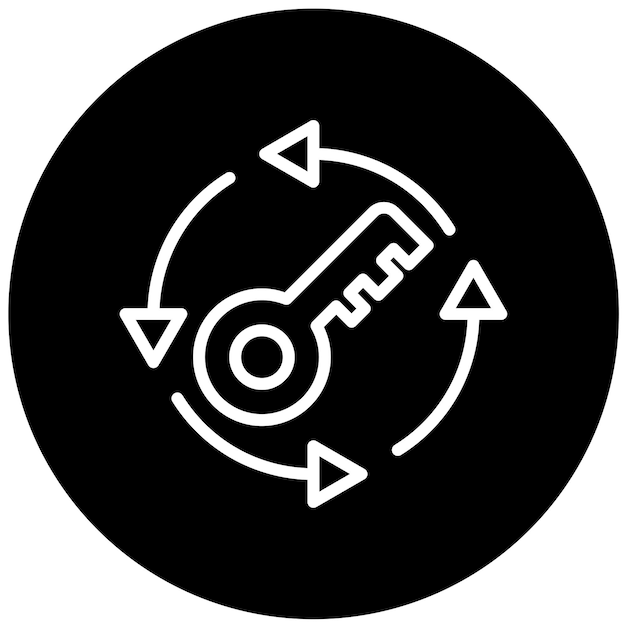 Diseño vectorial Estilo del icono del protector de claves