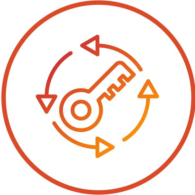 Diseño vectorial Estilo del icono del protector de claves