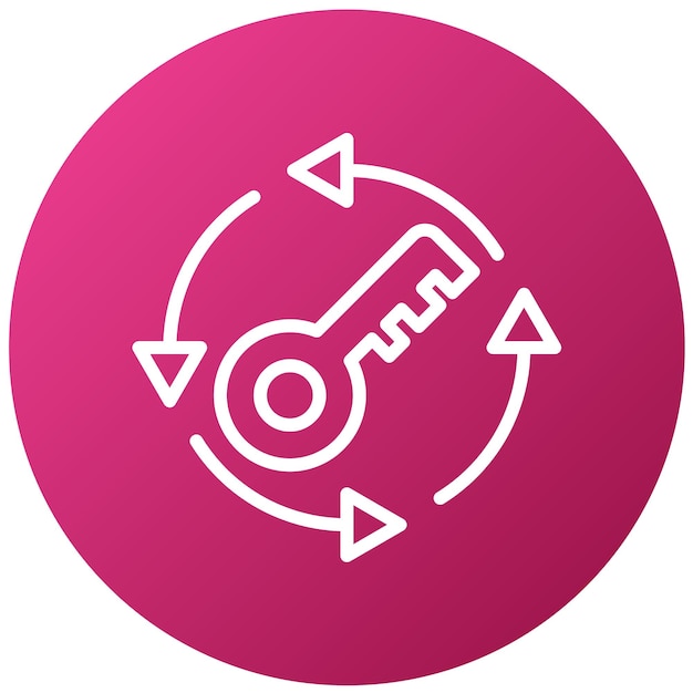 Diseño vectorial Estilo del icono del protector de claves