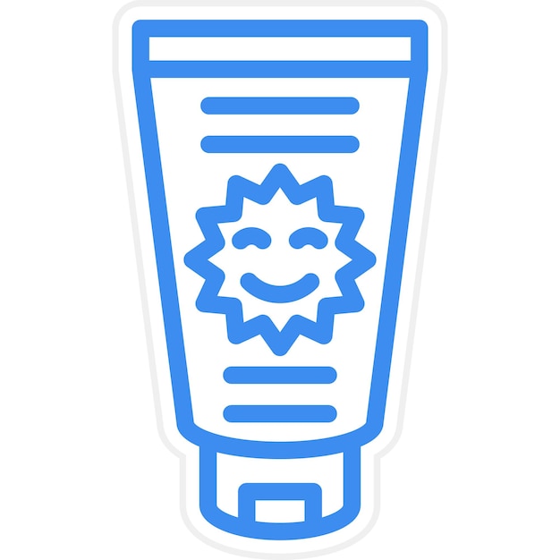 Diseño vectorial Estilo del icono de protector solar