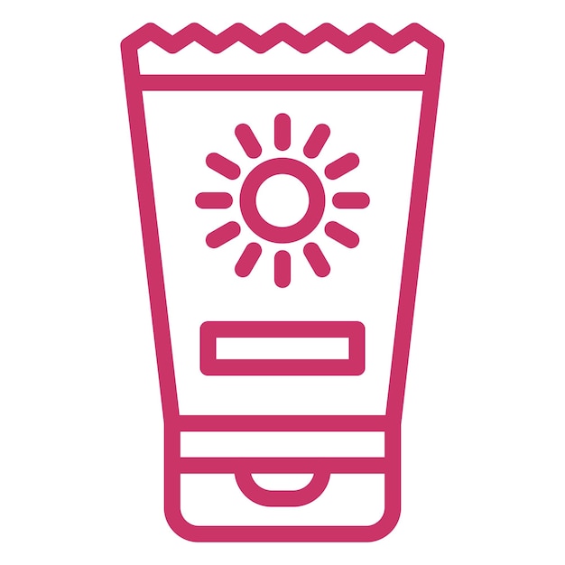 Diseño vectorial Estilo del icono de protector solar