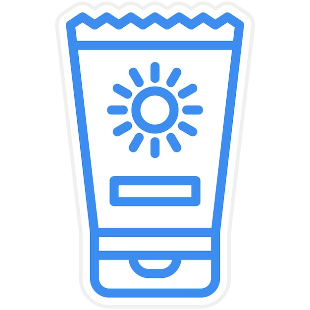Diseño vectorial Estilo del icono de protector solar