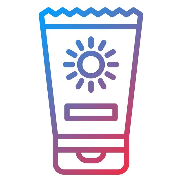 Diseño vectorial Estilo del icono de protector solar