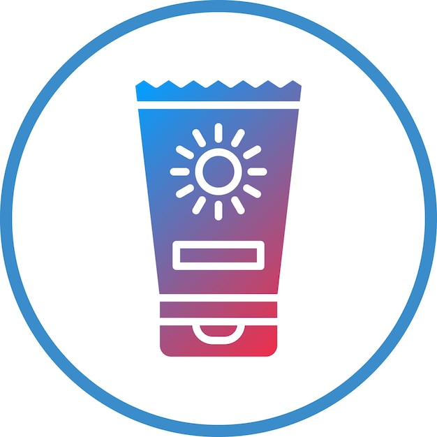 Diseño vectorial Estilo del icono de protector solar