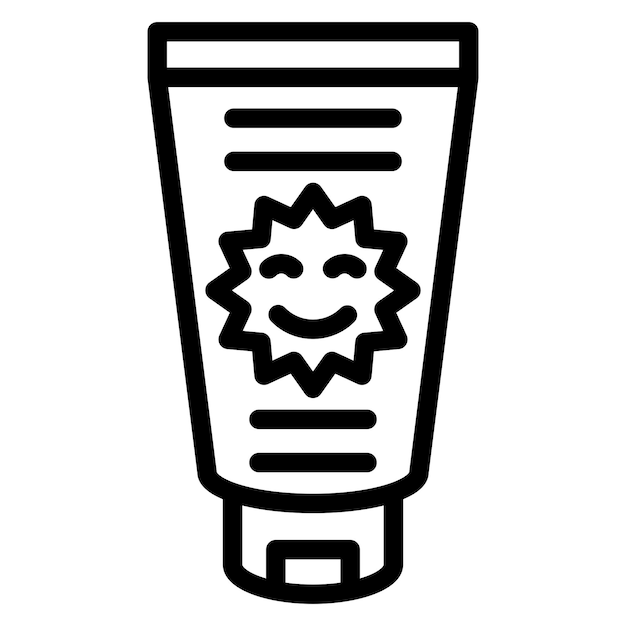 Diseño vectorial Estilo del icono de protector solar