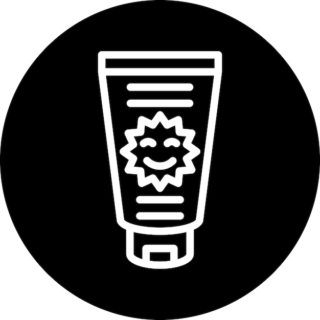 Diseño vectorial Estilo del icono de protector solar