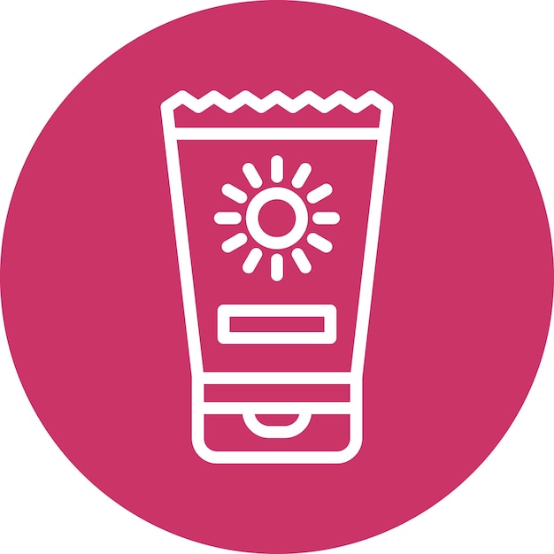 Diseño vectorial Estilo del icono de protector solar