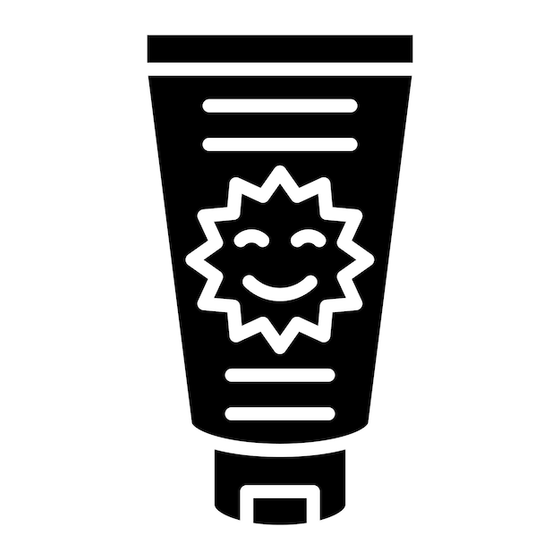 Diseño vectorial Estilo del icono de protector solar