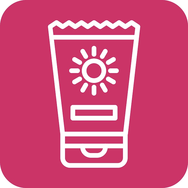 Diseño vectorial Estilo del icono de protector solar