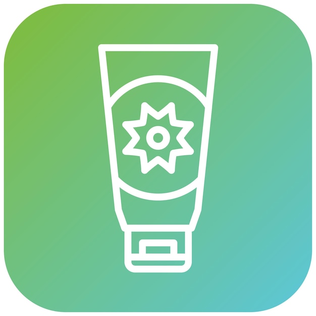 Diseño vectorial Estilo del icono de protector solar