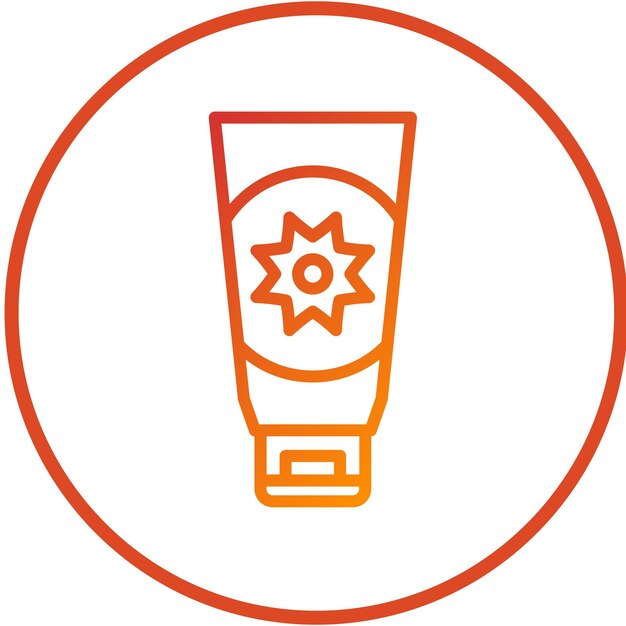 Diseño vectorial Estilo del icono de protector solar