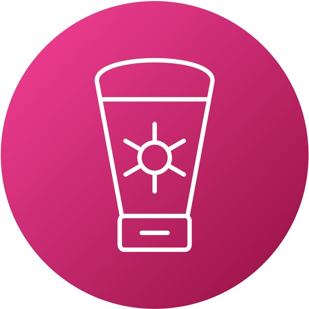 Diseño vectorial Estilo del icono de protector solar