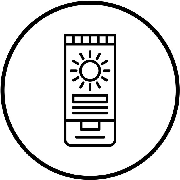 Diseño vectorial Estilo del icono de protector solar