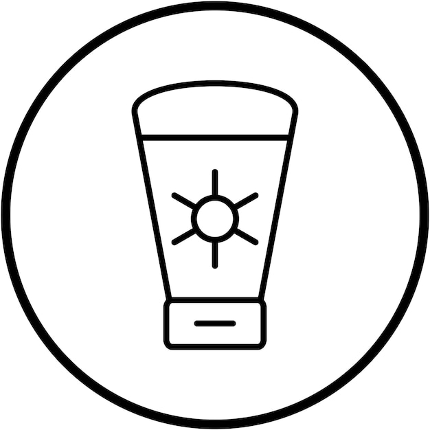 Diseño vectorial Estilo del icono de protector solar