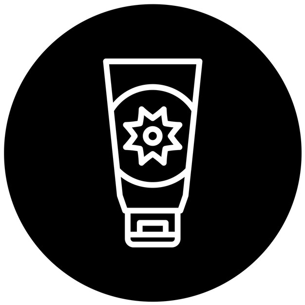 Diseño vectorial Estilo del icono de protector solar