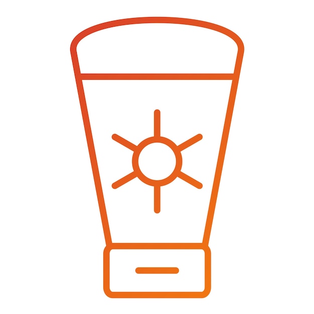 Diseño vectorial Estilo del icono de protector solar