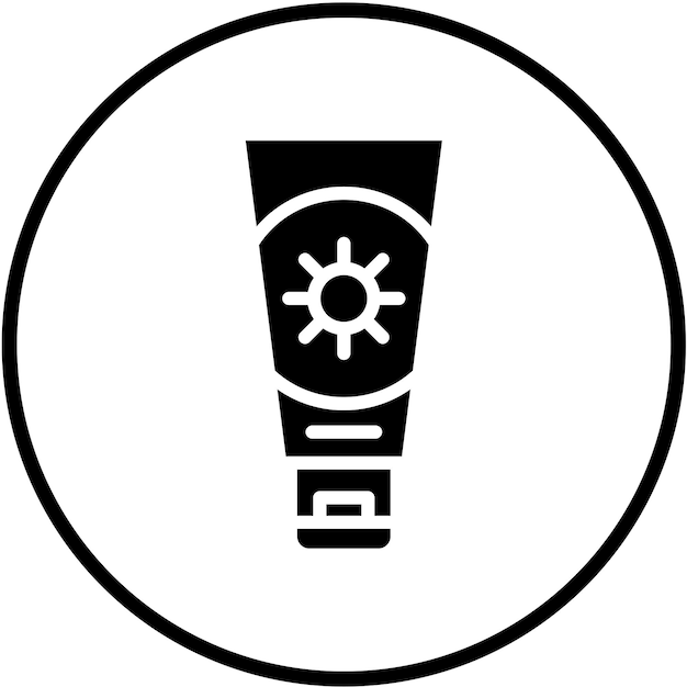 Diseño vectorial Estilo del icono de protector solar