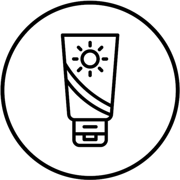 Diseño vectorial Estilo del icono de protector solar