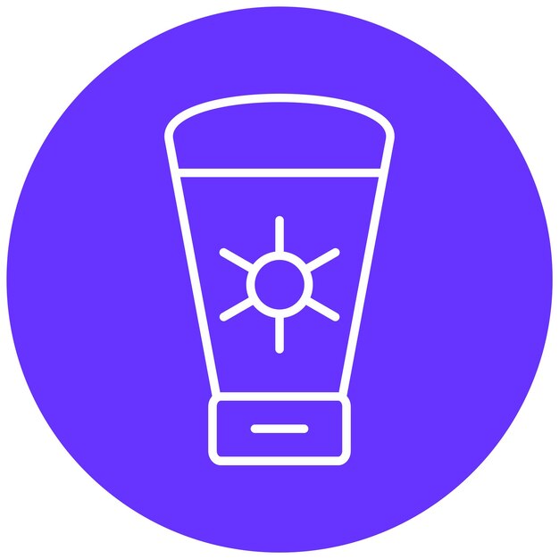 Diseño vectorial Estilo del icono de protector solar