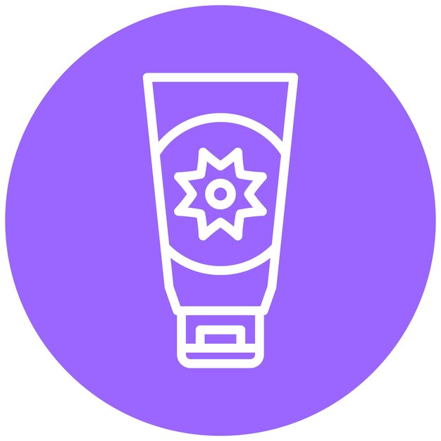 Diseño vectorial Estilo del icono de protector solar