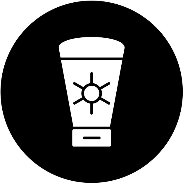 Diseño vectorial Estilo del icono de protector solar