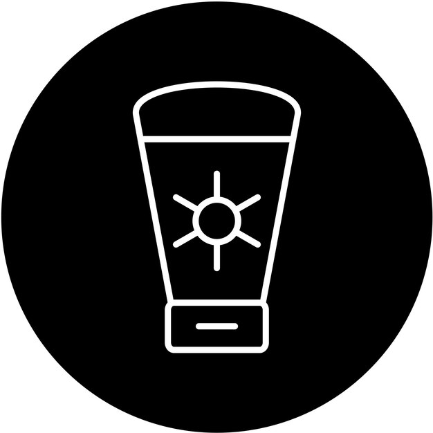 Diseño vectorial Estilo del icono de protector solar