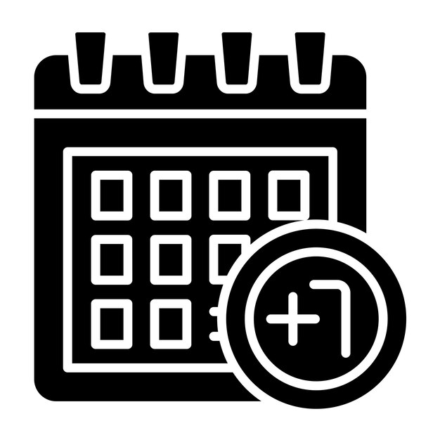 Diseño vectorial Estilo de icono de la próxima semana