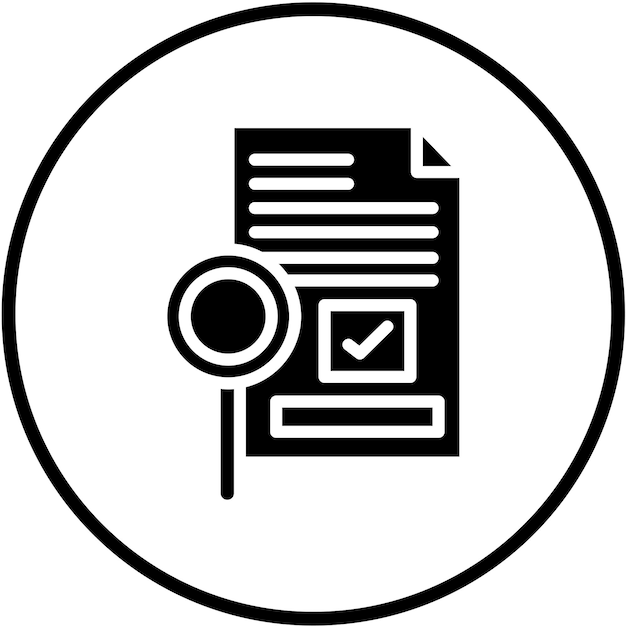 Diseño vectorial Estilo de icono de proyecto aprobado