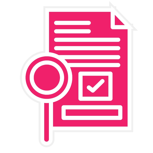 Diseño vectorial Estilo de icono de proyecto aprobado