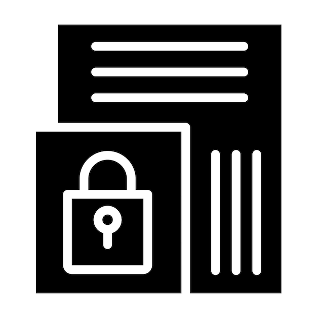 Diseño vectorial Estilo de icono de proyecto confidencial