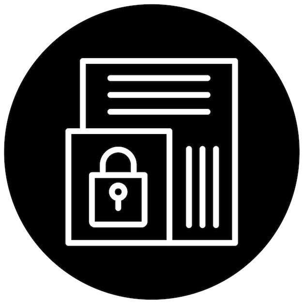 Diseño vectorial Estilo de icono de proyecto confidencial