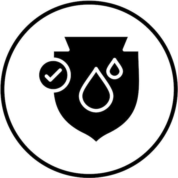 Diseño vectorial Estilo de icono a prueba de agua