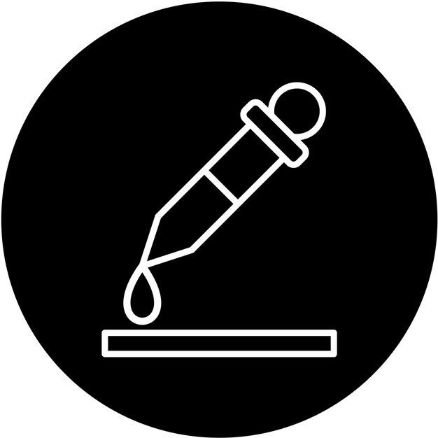 Diseño vectorial Estilo del icono de la prueba de sangre