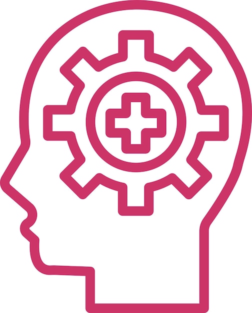 Diseño vectorial Estilo de icono de psicología clínica