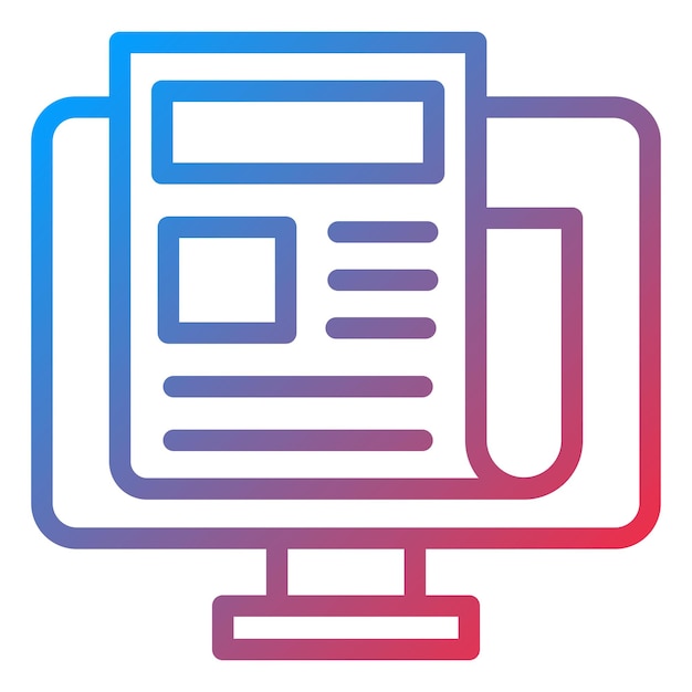 Diseño vectorial Estilo del icono de publicación del artículo