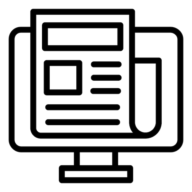 Diseño vectorial Estilo del icono de publicación del artículo