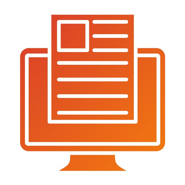 Diseño vectorial Estilo del icono de publicación del artículo