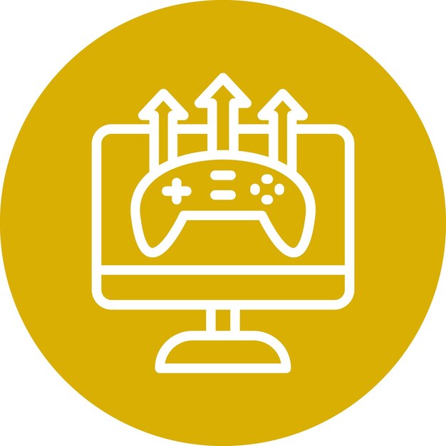 Diseño vectorial Estilo de icono de publicación de juegos