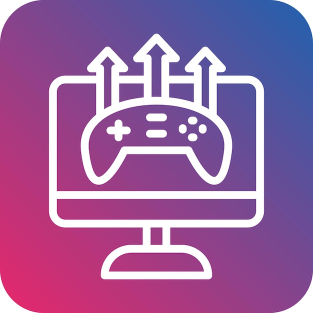 Diseño vectorial Estilo de icono de publicación de juegos
